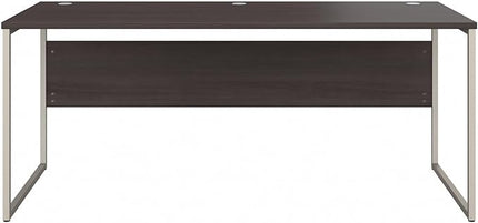 Bush Business Furniture HYD373SG Hybrid 72-Inch Computer Table Desk with Metal Legs, Storm Gray - LeafyLoom