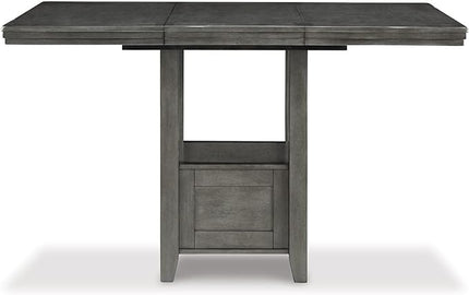Signature Design by Ashley Hallanden Modern Farmhouse Counter Height Dining Room Extension Table, Dark Gray - LeafyLoom