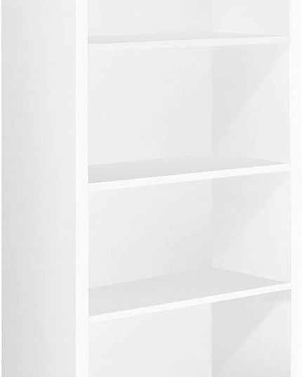Monarch Specialties 7059 Bookshelf, Bookcase, Etagere, 5 Tier, H, Office, Bedroom, Laminate, White, Contemporary, Modern Bookcase-48 H Adjustable Shelves, 48-Inch - LeafyLoom