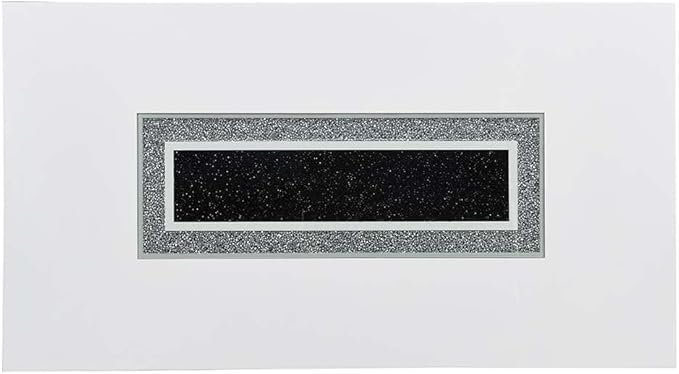 NicBex Dining Table Contemporary Kitchen Table Farmhouse Rustic Dining Table, Gray Velvet, Faux Crystal Diamonds &White High Gloss Finish Rectangular Dining Table, Easy Assembly, White - LeafyLoom