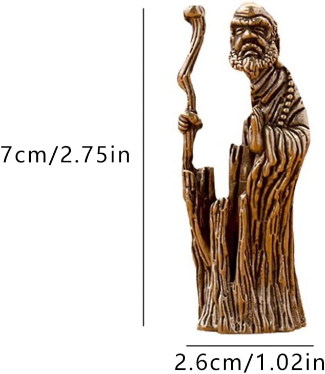 Handmade Pure Copper Dharma Arhat Statue - Stunning Home and Office Decor-Gift for Buddhism Enthusiasts（Dharma） - LeafyLoom