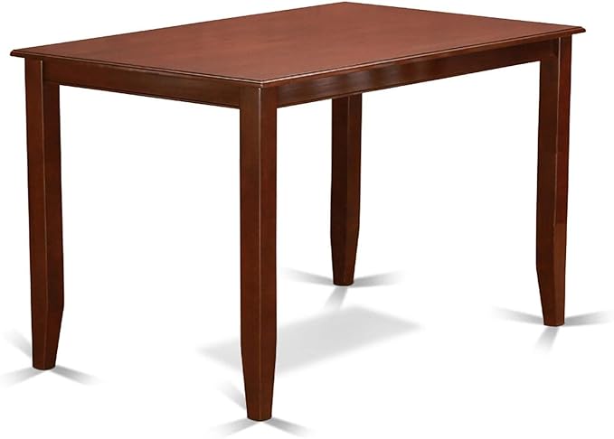 East West Furniture BUVN5-MAH-W Buckland 5 Piece Counter Height Set Includes a Rectangle Kitchen Table and 4 Dining Chairs, 30x48 Inch, Mahogany - LeafyLoom