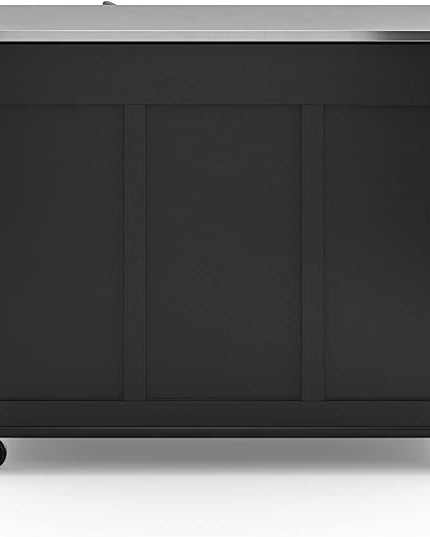 Homestyles Kitchen Cart with Stainless Steel Metal Top, Rolling Mobile Kitchen Island with Storage and Towel Rack, 54 Inch Width, Black - LeafyLoom