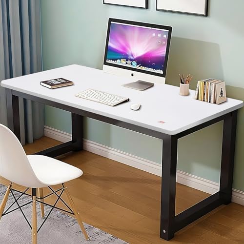 VEVOR One-Piece Particle Board Desktop Universal Tabletop, 55" x 28" x 1", White - LeafyLoom