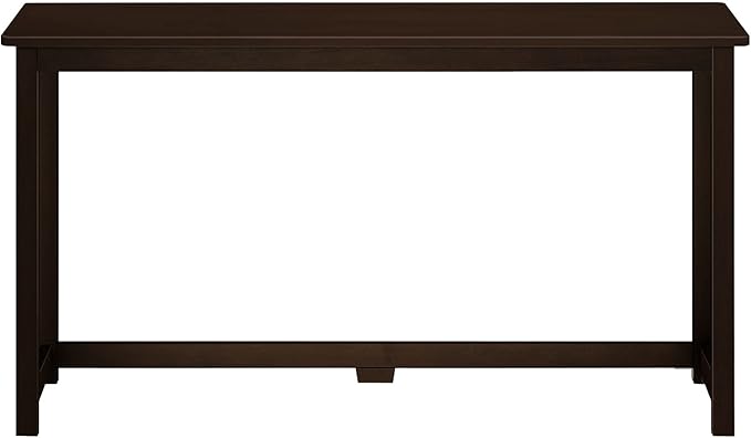 Max & Lily Solid Wood Desk, 55 Inches, Espresso - LeafyLoom