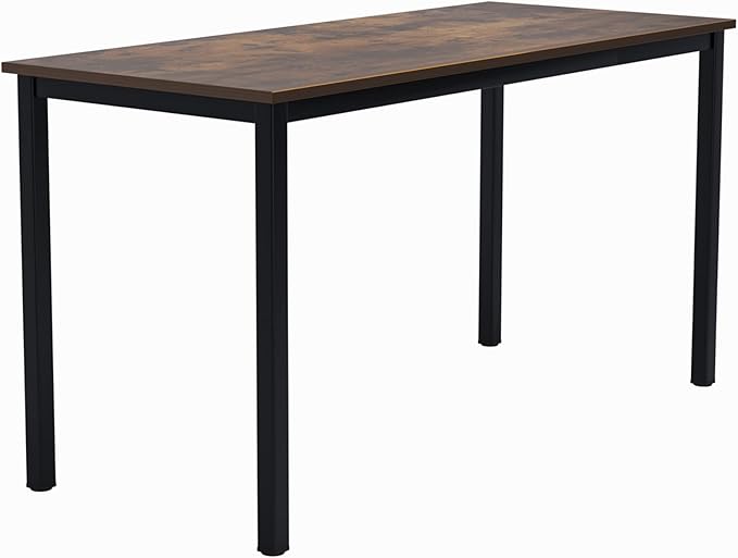 SogesGame Computer Desk, 55.1 inches Office Desk Computer Table Study Writing Desk Workstation for Home Office Dining Table Retro - LeafyLoom