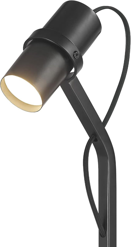 Globe Electric MRDK by Globe Series.01.FL 58" LED Floor Lamp, 9 Watts, 400 Lumens, 3000 Kelvin Warm White, Adjustable Shade, On/Off Rocker Switch on Shade, Matte Black - LeafyLoom