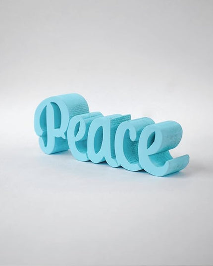 Peace – Blue, Aesthetic table decor for home or office, desk or Shelf. Quirky room decoration showpiece, ideal for birthday gift, corporate gift, and inspiring wall decor - LeafyLoom