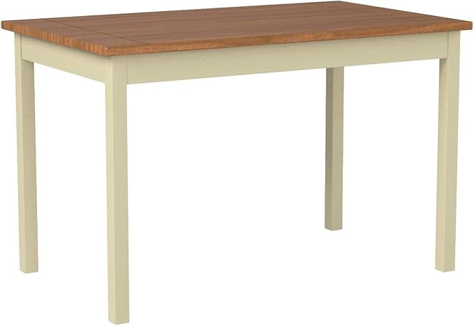 ZINUS Becky Farmhouse Wood Dining Table, Table Only White 45 in x 28 in x 29 in - LeafyLoom