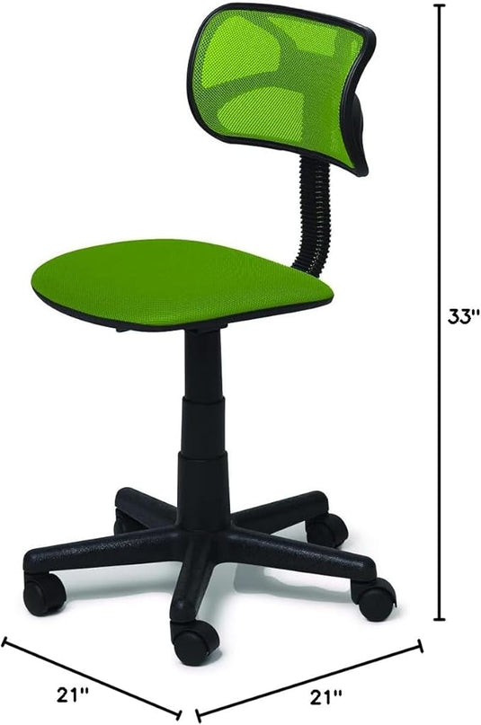 Swivel Mesh Desk Chair, Neon 21D x 21W x 33H in - LeafyLoom