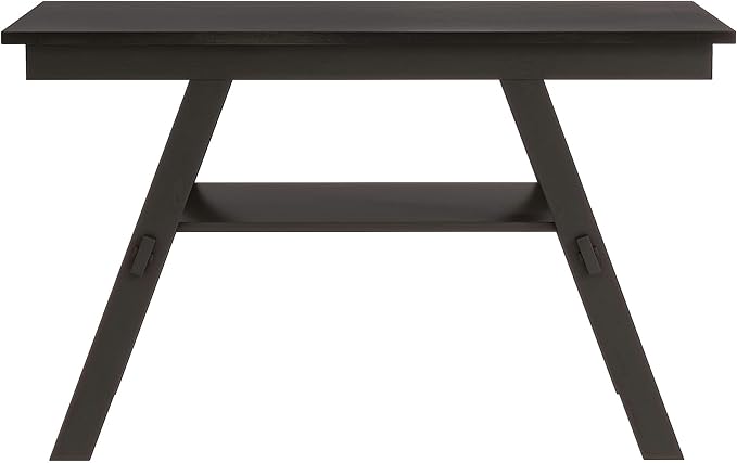 6-Piece Rustic Counter Height Dining Complete Kitchen Table Set with Storage Shelf, Bench, and 4 Upholstered Chairs, Espresso+Beige Cushion, 1 - LeafyLoom