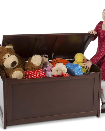 Melissa & Doug Wooden Toy Chest - Espresso - LeafyLoom