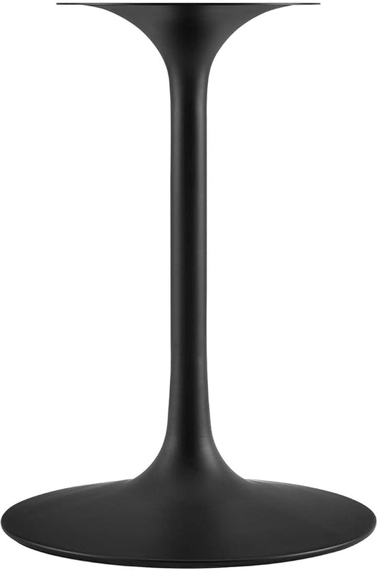 Modway Lippa 48" Oval-Shaped Mid-Century Modern Dining Table with Walnut Top and Black Base - LeafyLoom
