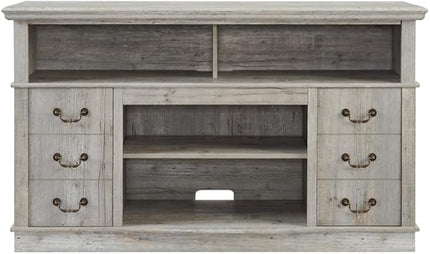 NicBex TV Stand for 65 Inch TV Modern TV Media Console Table with Open and Closed Storage Space,Entertainment Center with Storage for Living Room,60 Inch,Light Grey - LeafyLoom