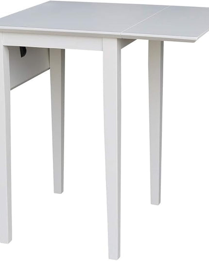 International Concepts Small Dropleaf Dining Table, White - LeafyLoom
