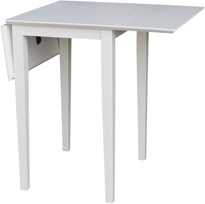 International Concepts Small Dropleaf Dining Table, White - LeafyLoom