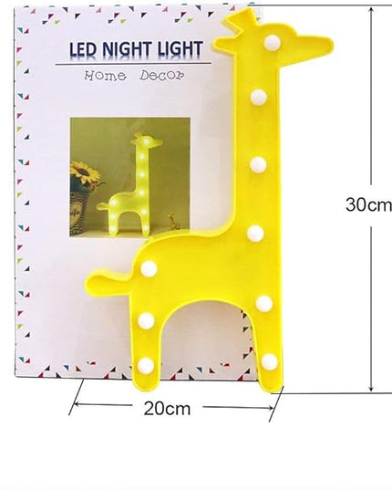 GUOCHENG Lovely Giraffe LED Night Light Warm White Animal Shaped Table Night Lamps Bedroom Nursery Home Bedside Indoor Decorations Giraffe Gifts for Kids Children Girls(Orange) - LeafyLoom