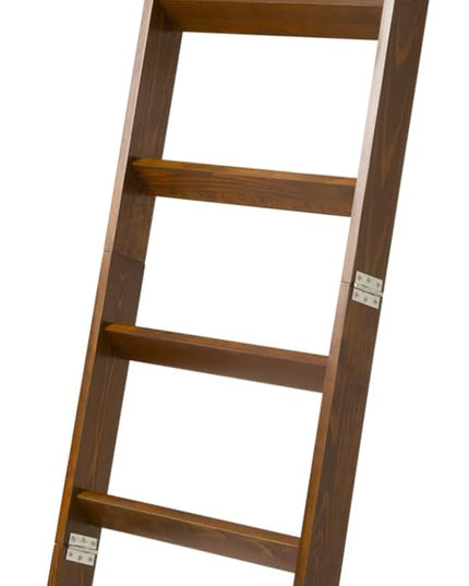 TEAKMAMA Blanket Ladder for Living Room and Bedroom, 5.4 Ft Wall Leaning Blanket Rack, Rustic Decorative Farmhouse Blanket Storage, Quilt Rack, Ladder Holder, Easy to Assemble (Red Brown) - LeafyLoom