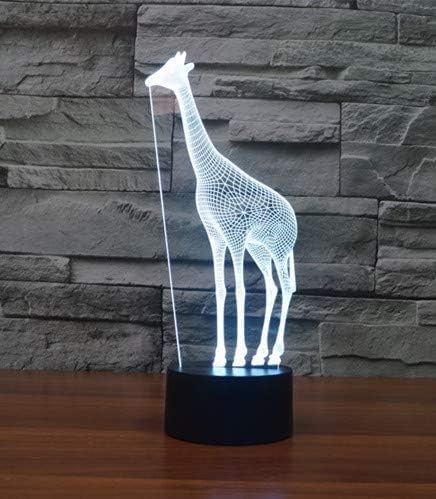 Giraffe 3D Night Light, Acrylic Giraffe USB LED Table Lamp Home r2d2 3D Arts Decor - 7 Colors Changing Bedroom Decor Night Light Gifts for Father Mother Husband Wife .. - LeafyLoom