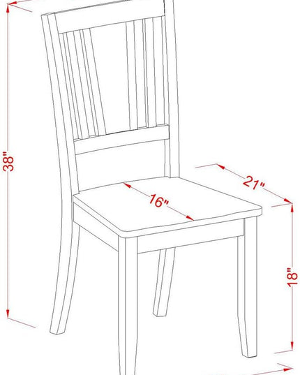 East West Furniture NODU5-MAH-W 5 Piece Kitchen Set for 4 Includes a Rectangle Room Table with Butterfly Leaf and 4 Dining Chairs, 32x54 Inch - LeafyLoom