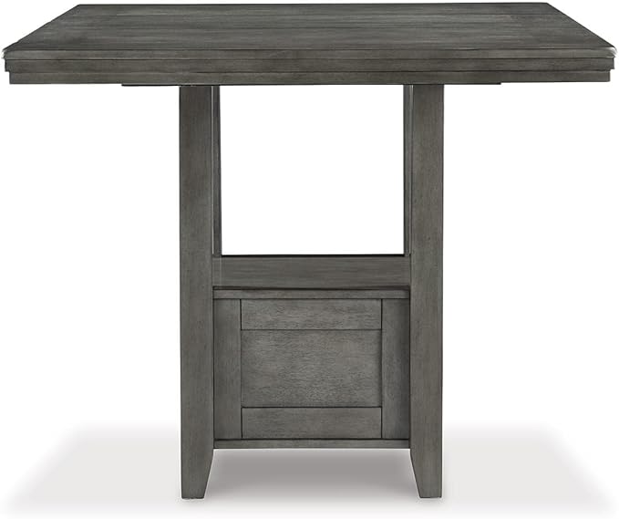 Signature Design by Ashley Hallanden Modern Farmhouse Counter Height Dining Room Extension Table, Dark Gray - LeafyLoom
