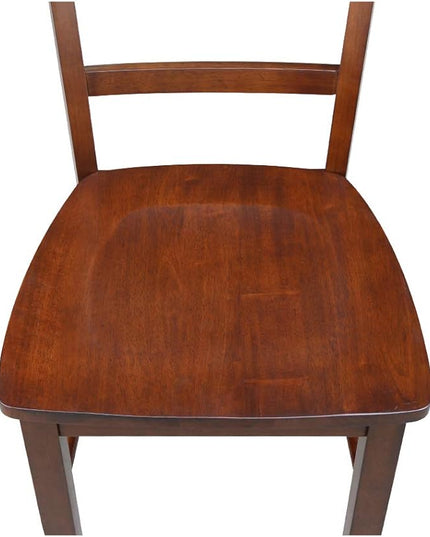 International Concepts Madrid Ladder Back Chair, Espresso - LeafyLoom