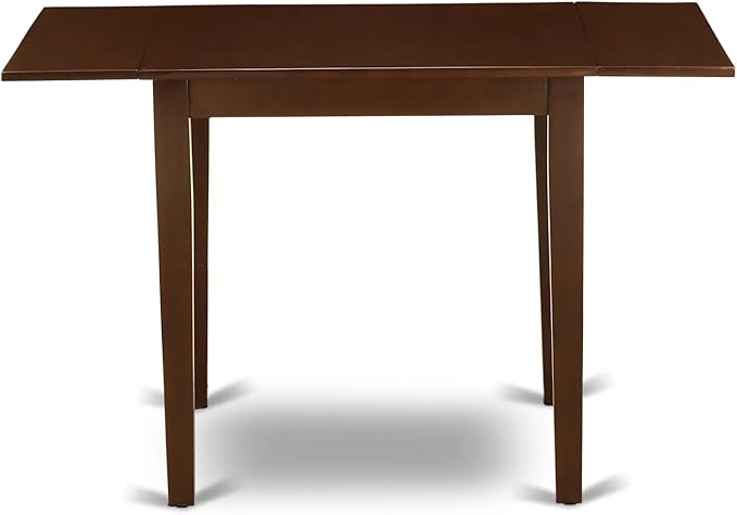 East West Furniture 1NDAB3-MAH-18 3 Piece Kitchen Set Contains a Rectangle Room Table with Dropleaf and 2 Coffee Linen Fabric Parson Dining Chairs, 30x48 Inch - LeafyLoom