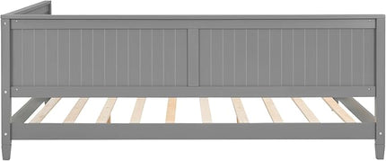 Bellemave Full Size Wood Daybed, Wood DayBed Sofa Bed Frame for Living Room Bedroom,Solid Wood Daybed Twin Size Sofa Bed Frame with Wood Slat Support,No Box Spring Needed,Gray - LeafyLoom