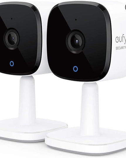 eufy Security Indoor Cam C120 2-Cam Kit | 2K Security Indoor Camera | Plug-in Camera with Wi-Fi | Human and Pet AI | Works with Voice Assistants | Night Vision | Two-Way Audio | HomeBase 3 Compatible eufySecurity