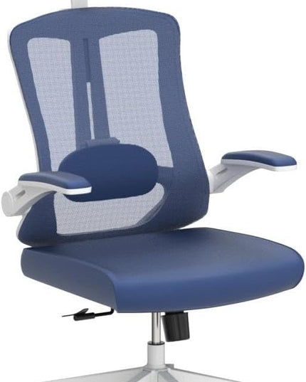 Office Chair with 350LBS Capacity,Ergonomic Comfy Home Desk Chair,High Back Gaming Chair with Wheels,Mesh Computer Chair,Lumbar Support, Adjustable Headrest,Flip-up Armrest - LeafyLoom