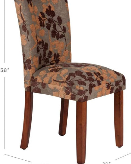 Homepop Home Decor | K1136-F975 | Classic Upholstered Parsons Dining Chair | Single Accent Dining Chair, Brown Woven - LeafyLoom