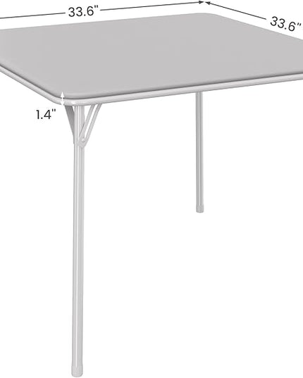 IDEALHOUSE Portable Folding Card Table and Chair Set of 5, PU Upholstered Foldable Table, and All Metal Folding Chairs, Table and Chairs Suitable for Dining Room, Living Room, Office, Camping - LeafyLoom