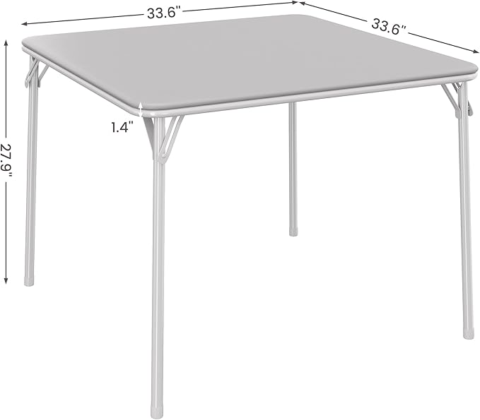 IDEALHOUSE Portable Folding Card Table and Chair Set of 5, PU Upholstered Foldable Table, and All Metal Folding Chairs, Table and Chairs Suitable for Dining Room, Living Room, Office, Camping - LeafyLoom