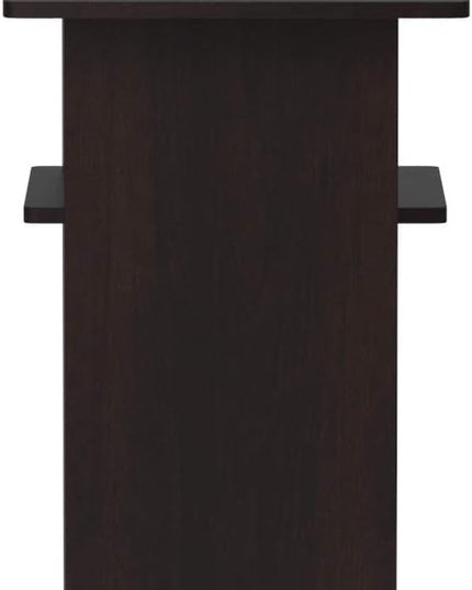 Furinno Efficient Home Laptop Notebook Computer Desk with Square Shelves, Espresso/Black - LeafyLoom