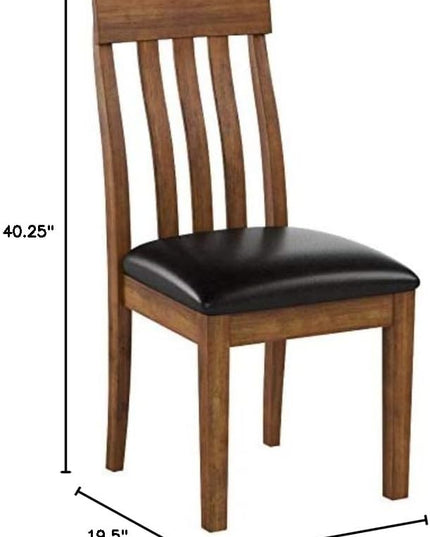 Signature Design by Ashley Ralene Rake Back 19" Dining Room Chair 2 Count, Medium Brown - LeafyLoom