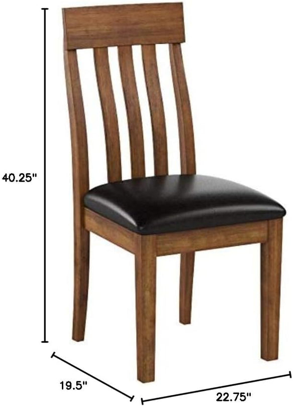 Signature Design by Ashley Ralene Rake Back 19" Dining Room Chair 2 Count, Medium Brown - LeafyLoom