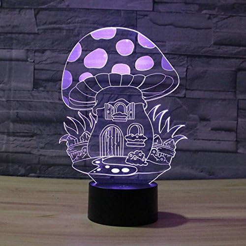 Cute Mushroom 3D Night Light 7 Color Change LED Table Lamp Xmas Toy Gift - LeafyLoom
