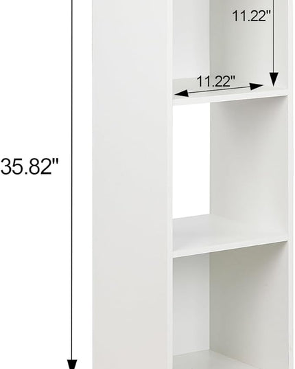 PACHIRA E-Commerce Wooden Storage Cubes Bookcase, Unit Shelf, Closet Cabinet, Organizer Rack in Living Room, Bedroom, Study, 3 Cube, White - LeafyLoom