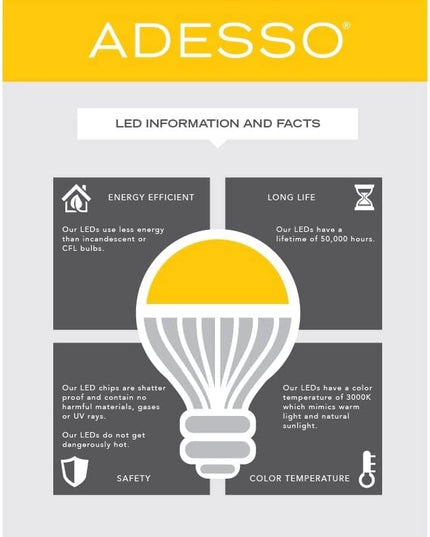 Adesso 3217-22 Prospect LED Clip Lamp, 9.5-14.5 in., 3W LED, Brushed Steel, 1 Clip Lamps - LeafyLoom