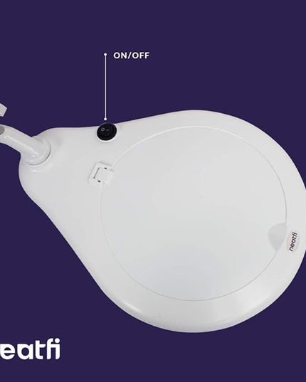 Neatfi Elite XL HD Super LED Magnifying Lamp with Clamp, Glass Lens, 6500K, Glare-Free (7 Inch Lens, White) - LeafyLoom