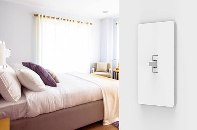 Zooz 700 Series Z-Wave Plus On/Off Toggle Switch ZEN73, White | Direct 3-Way (No Add-On Switch Needed) | Z-Wave Hub Required ZOOZ
