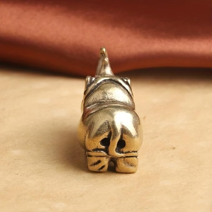 Vintage Solid Brass Rhino Figurine - Exquisite Desk Decor for Collectors - Perfect Home or Office Accent(Rhino) - LeafyLoom