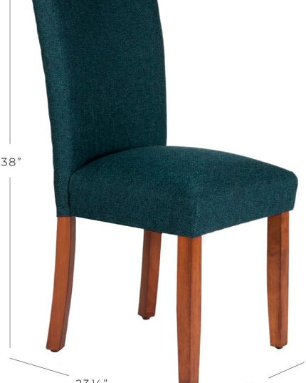HomePop Parsons Classic Upholstered Accent Dining Chair, Set of 2, Navy - LeafyLoom