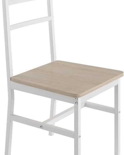 NicBex Dining Table Set for 4 Kitchen Table and Chairs Five-Piece Set Table and Chair with Backrest for Kitchen, Bar, Living Room, Breakfast Nook, Industrial Style, Solid Structure, White Oak - LeafyLoom