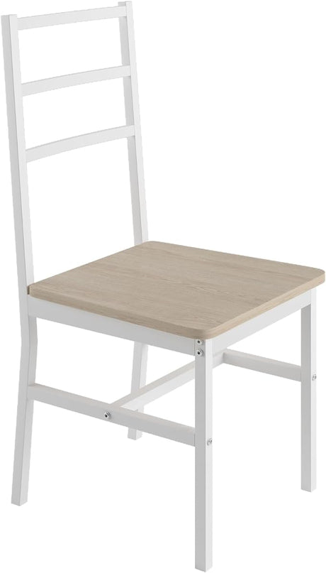 NicBex Dining Table Set for 4 Kitchen Table and Chairs Five-Piece Set Table and Chair with Backrest for Kitchen, Bar, Living Room, Breakfast Nook, Industrial Style, Solid Structure, White Oak - LeafyLoom
