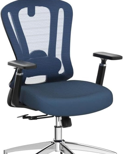Farini Office Chair Ergonomic Desk Chair, High Back Office Chair with Wheels, Home Office Chair for Heavy People, Office Chair Adjustable Seat Depth, 3D Armrests and Adjustable Headrest, Blue - LeafyLoom
