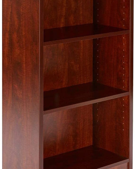 Sunon 3 Shelf Wood Bookcase Freestanding Display Shelf Adjustable Layers Bookshelf for Home Office Library Small Narrow Space (Cherry, 3-Layers) - LeafyLoom