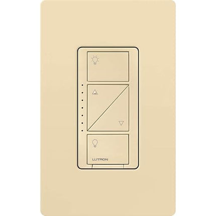 Lutron Caseta Original Smart Dimmer Switch (Lutron Smart Hub Required), for LED Lights, 150 Watt, Single-Pole/3-Way, No Neutral Required, PD-6WCL-IV, Ivory Lutron