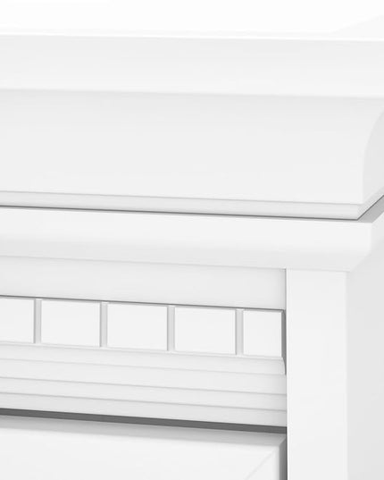 Bush Furniture Fairview Tall 5 Shelf Bookcase in Pure White and Shiplap Gray - LeafyLoom
