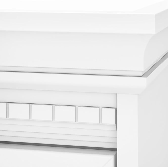 Bush Furniture Fairview Tall 5 Shelf Bookcase in Pure White and Shiplap Gray - LeafyLoom